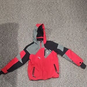 Spyder Kids Puffer Jacket in Red and Black